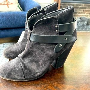 Rag & Bone black suede booties